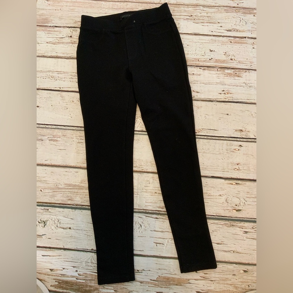 Sanctuary Black Crop Leggings XS - Pull On Super Stretch Pockets Minimalist